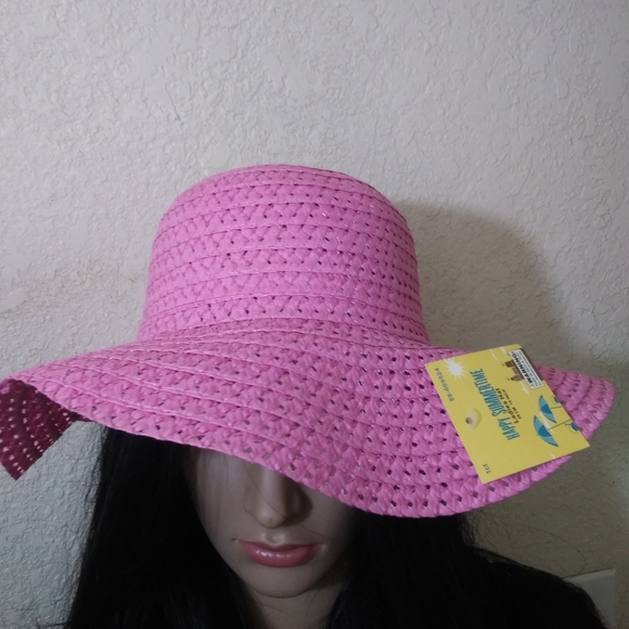 Happy Summer Time Ladies Hat, Pink - Picture 6 of 8